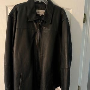 MEN’S BLACK LEATHER JACKET 4XLT